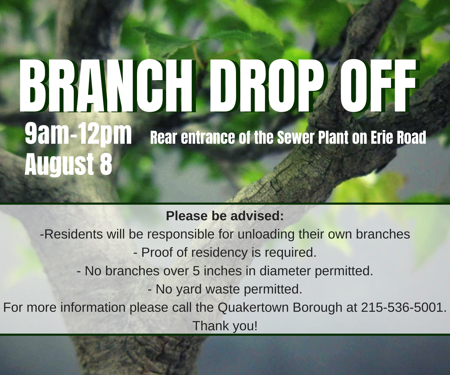 Branch Drop Off